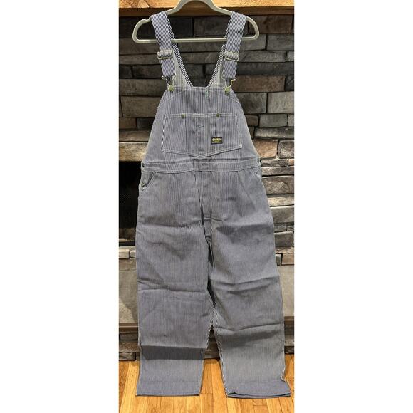 Mens Vtg OSH KOSH B’GOSH Vestbak Railroad Stripe Union Made Overalls 46x29 * - Picture 1 of 9